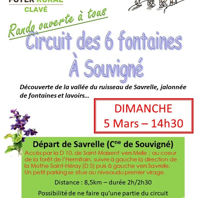 Randonnée de printemps – 5 mars